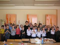 Майстар-клас "Абраз вачыма іканапісца" для вучняў школы №20 правяла кіраўнік іканапіснай студыі Пакроўскага сабора