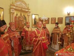 Архиепископ Артемий совершил литургию в храме великомученика Георгия поселка Красносельский
