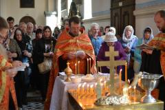 Аб воінах і ўсіх пакутліва загінуўшых ў гады Вялікай Айчыннай Вайны малілісь ў Пакроўскім саборы