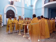 Соборное богослужение священнослужителей Скидельского благочиния в агрогородке Обухово