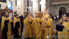 Архиепископ Артемий совершил всенощное бдение в кафедральном соборе Гродно