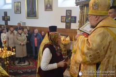Архиепископ Артемий совершил литургию в храме деревни Самуйловичи
