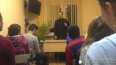 Встреча студентов ГрГУ со священником