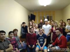 Встреча студентов ГрГУ со священником