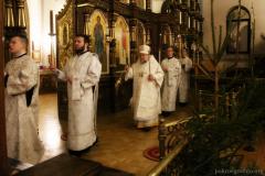 В канун праздника Рождества Христова архиепископ Артемий возглавил всенощное бдение в кафедральном соборе города Гродно