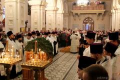 Архиепископ Артемий совершил праздничную вечерню в кафедральном соборе Гродно