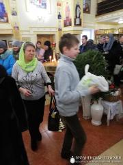 Литургия и финал акции "Дорогою добра" для особенных детей на приходе Мефодия и Кирилла города Волковыска