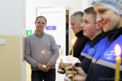 В цеху розлива минеральной воды в д. Поречье совершили чин великого освящения воды