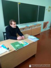 Настоятель храма поселка Сопоцкин встретился с детьми Ратичской средней школы