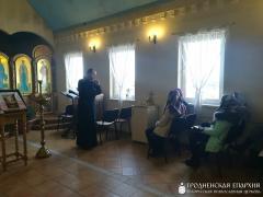 Встреча студентов педагогического факультета на приходе храма Нерукотворного образа Господня деревни Коробчицы