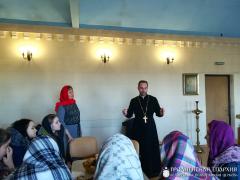 Встреча студентов педагогического факультета на приходе храма Нерукотворного образа Господня деревни Коробчицы