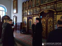 Архиепископ Артемий совершил повечерие с чтением Великого канона в Свято-Владимирской церкви города Гродно