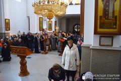 В храме в честь Собора Всех Белорусских Святых повечерие с чтением Великого канона возглавил архиепископ Артемий