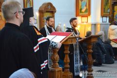 В храме в честь Собора Всех Белорусских Святых повечерие с чтением Великого канона возглавил архиепископ Артемий