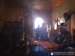 Архиепископ Артемий совершил Литургию Преждеосвященных Даров в малом храме прихода святой Софии Слуцкой города Мосты