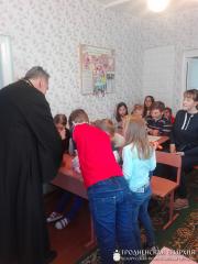 Урок, посвященный Дню православной книги  в воскресной школе Свято-Михайловской церкви Скиделя