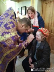 Соборование «особенных детей» на приходе Мефодия и Кирилла города Волковыска