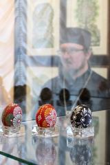 У адкрыцці выставы "Велікоднае сугучча. Дэкаратыўна-прыкладное мастацтва беларуска-літоўскага памежжа" ўзяў удзел настаяцель і моладзевы хор Пакроўскага сабора