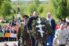 Представители прихода поселка Зельва в торжественном митинге, посвященном Дню победы