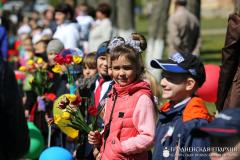 Представители прихода поселка Зельва в торжественном митинге, посвященном Дню победы