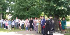 Священник принял участие в митинге, посвященном дню освобождения поселка Сопоцкин    