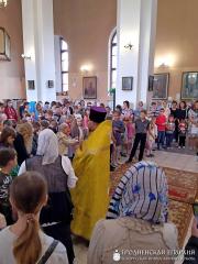 Первое занятие в новом учебном году воскресной школы храма иконы Божией Матери «Всех скорбящих Радость» города Мосты