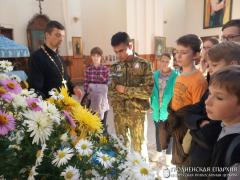 Экскурсия в храме для курсантов Волковысского военно-патриотического клуба "Школа выживания"