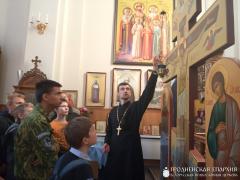 Экскурсия в храме для курсантов Волковысского военно-патриотического клуба "Школа выживания"