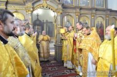 Боская літургія ў Свята-Петра-Паўлаўскім кафедральным саборы горада Ваўкавыска з нагоды 15-цігоддзя асвячэння храма