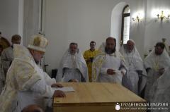 Уладыка Арцемій узначаліў асвячэнне храма ў гонар святой прападобнай Еўфрасінні Полацкай у Пагранiчным