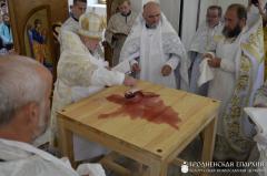 Уладыка Арцемій узначаліў асвячэнне храма ў гонар святой прападобнай Еўфрасінні Полацкай у Пагранiчным