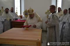 Уладыка Арцемій узначаліў асвячэнне храма ў гонар святой прападобнай Еўфрасінні Полацкай у Пагранiчным