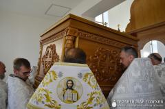 Уладыка Арцемій узначаліў асвячэнне храма ў гонар святой прападобнай Еўфрасінні Полацкай у Пагранiчным