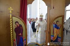 Уладыка Арцемій узначаліў асвячэнне храма ў гонар святой прападобнай Еўфрасінні Полацкай у Пагранiчным