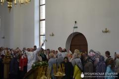 Уладыка Арцемій узначаліў асвячэнне храма ў гонар святой прападобнай Еўфрасінні Полацкай у Пагранiчным