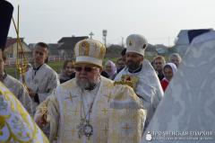 Уладыка Арцемій узначаліў асвячэнне храма ў гонар святой прападобнай Еўфрасінні Полацкай у Пагранiчным