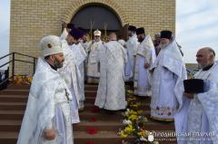 Уладыка Арцемій узначаліў асвячэнне храма ў гонар святой прападобнай Еўфрасінні Полацкай у Пагранiчным