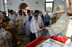 Уладыка Арцемій узначаліў асвячэнне храма ў гонар святой прападобнай Еўфрасінні Полацкай у Пагранiчным