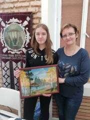 Семейный мастер-класс по изготовлению картин организовали в воскресной школе Покровского собора