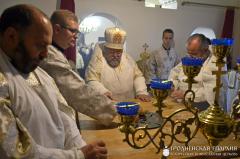 Асвячэнне царквы ў гонар Увядзення ў храм Прасвятой Багародзіцы ў аграгарадку Каралін