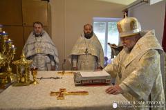 Асвячэнне царквы ў гонар Увядзення ў храм Прасвятой Багародзіцы ў аграгарадку Каралін