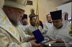 Асвячэнне царквы ў гонар Увядзення ў храм Прасвятой Багародзіцы ў аграгарадку Каралін