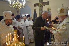 Асвячэнне царквы ў гонар Увядзення ў храм Прасвятой Багародзіцы ў аграгарадку Каралін