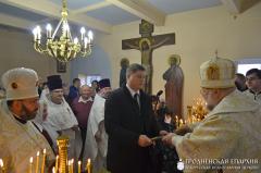 Асвячэнне царквы ў гонар Увядзення ў храм Прасвятой Багародзіцы ў аграгарадку Каралін