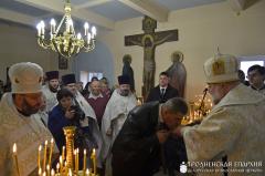 Асвячэнне царквы ў гонар Увядзення ў храм Прасвятой Багародзіцы ў аграгарадку Каралін