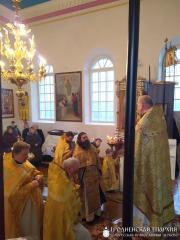 В храме деревни Пески состоялось соборное богослужение духовенства Мостовского благочиния