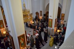 Вялікае павячэ'е з чытаннем пакаяннага канона Андрэя Крыцкага ў храме Сабора Усіх Беларускіх Святых