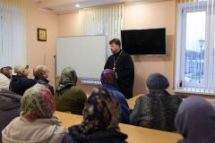 Беседа о посте в библиотеке прихода иконы Божией Матери «Взыскание погибших»