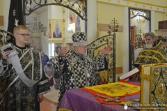 Боская літургія Ранейасвячоных Дароў у царкве Увядзення ў храм Прасвятой Багародзіцы г. Ваўкавыска