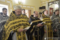 Боская літургія Ранейасвячоных Дароў у царкве Увядзення ў храм Прасвятой Багародзіцы г. Ваўкавыска